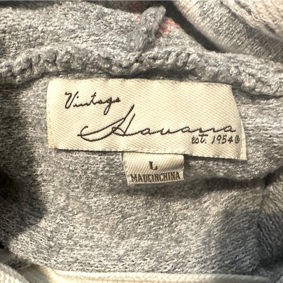 Vintage Havana size large women’s nwot hippie hoodie grey stripes - Picture 4 of 6